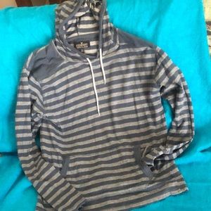 Lightweight blue and white beach hoody shirt